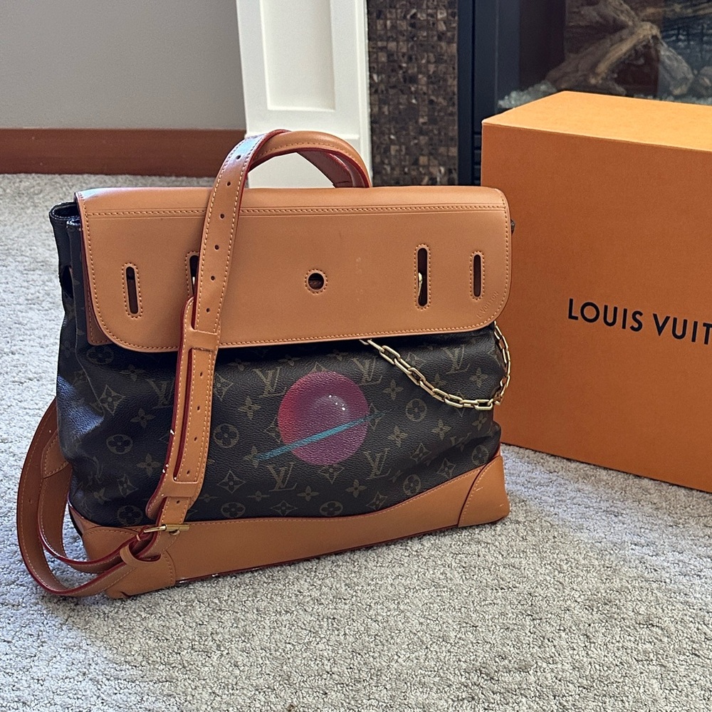 Louis Vuitton- Steamer PM bag from Argil Abloh 2019 collection. Special addition